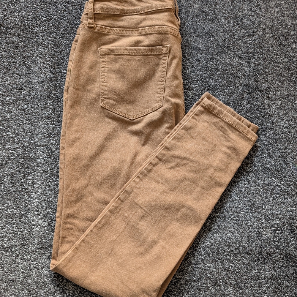 Women's High-Rise Camel Jeggings — Stretch Slim Fit